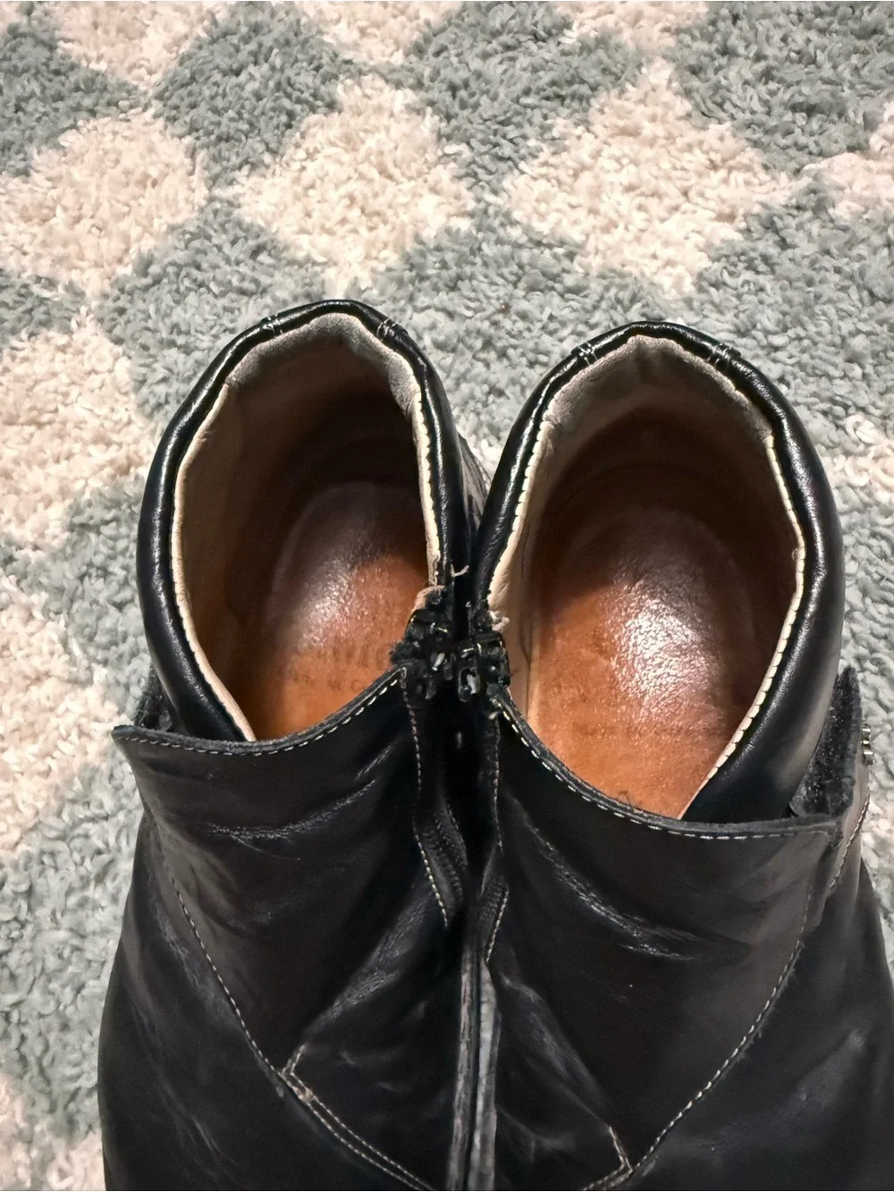 Finn Comfort Women Leather Ankle Boots booties shoes strap logo black size 37/7